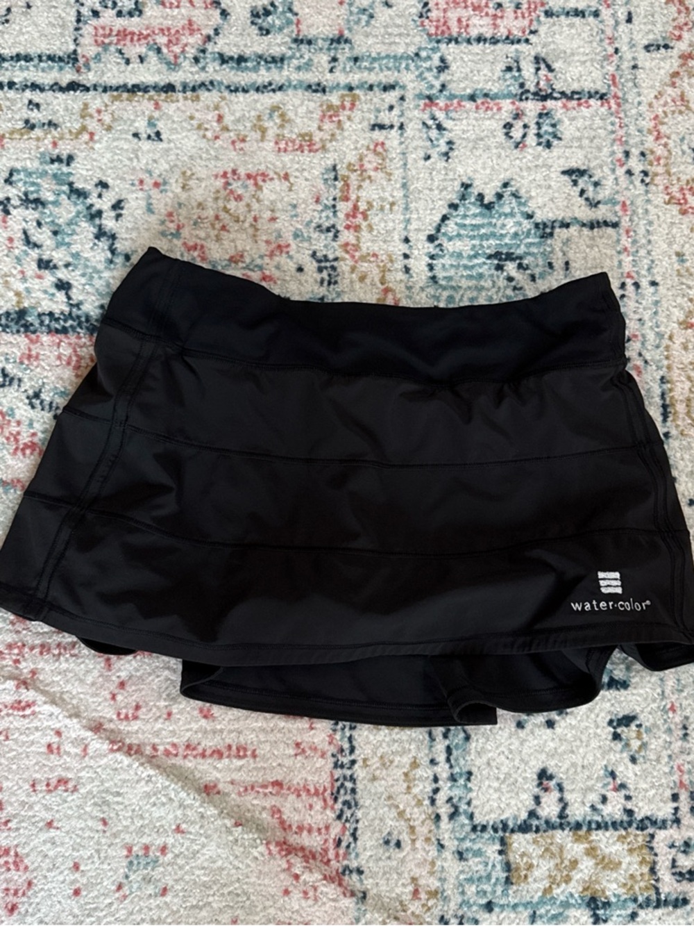 lululemon athletica Black Watercolor Athletic Skort